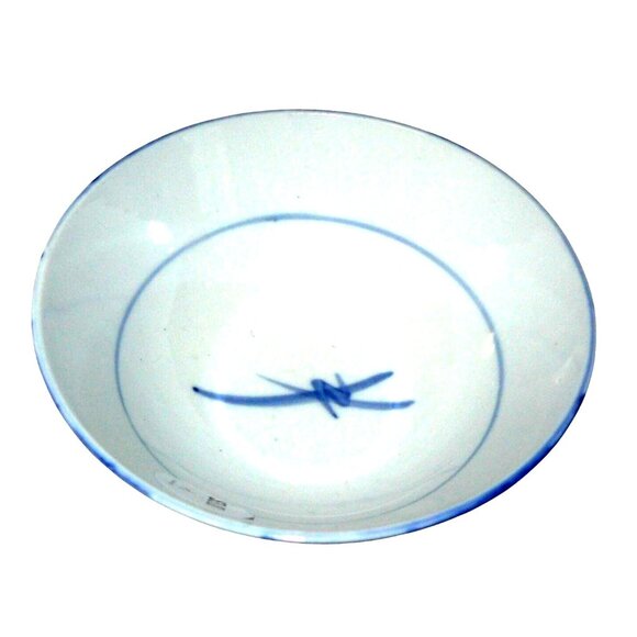 Set 5 Porcelain Blue & White Asian Rice Soup Dessert Bowls Hand Painted Vintage - Picture 6 of 7